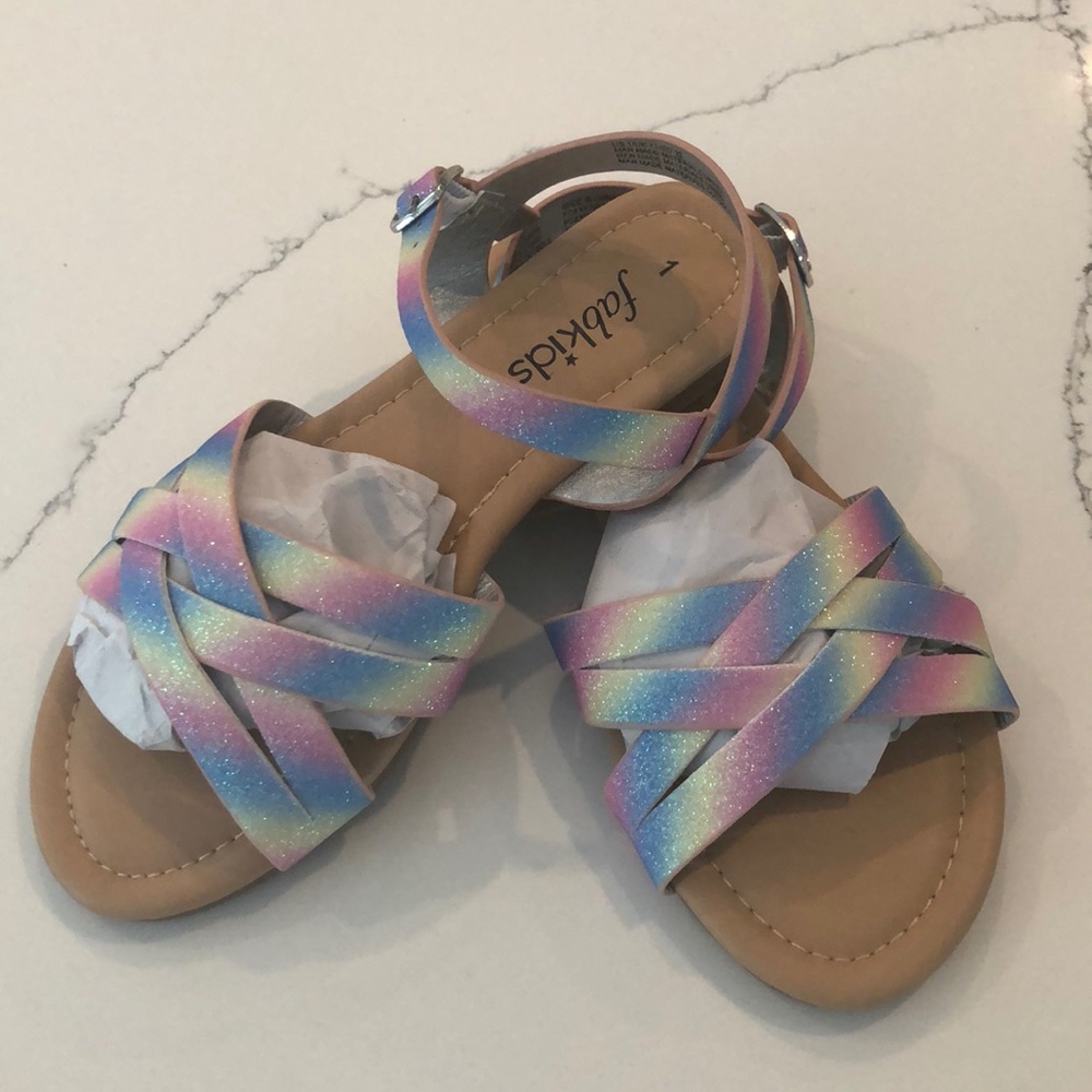 Brand New FabKids Girls Rainbow sandal